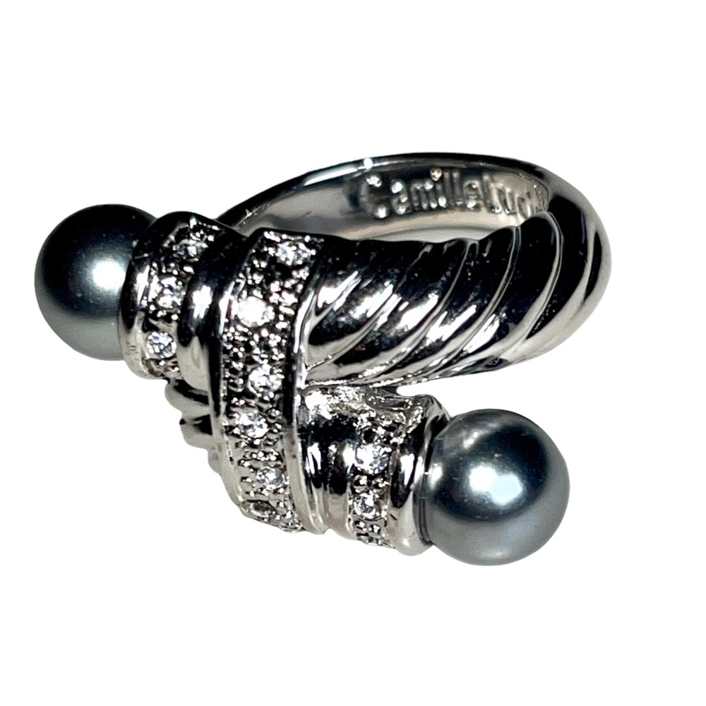 Camille Lucie vintage silver plated statement ring in etc - Picture 2 of 11